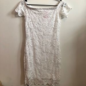 A’gaci White Lace Dress